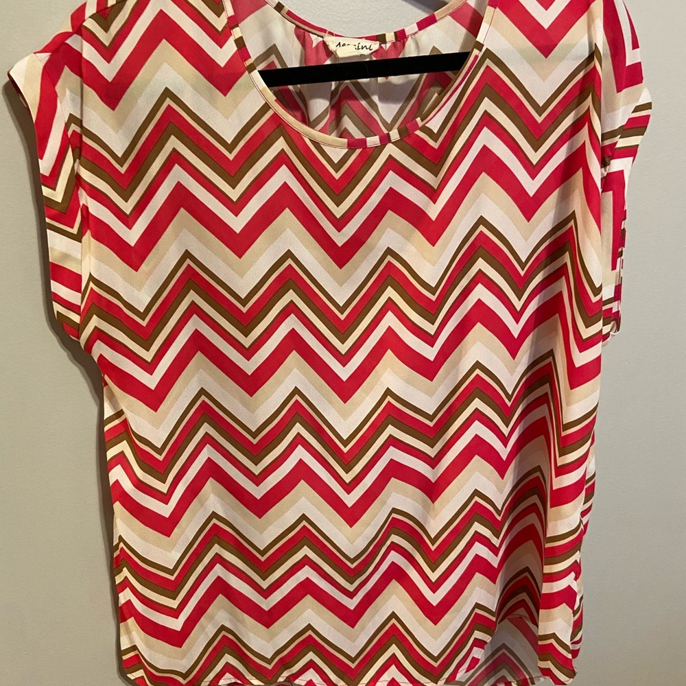 Pink chevron blouse